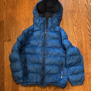 Marmot Kids Blue Hooded Puffer Jacket
